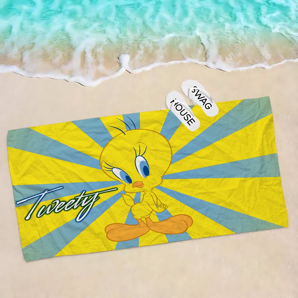 Cartoon Cute Bird Beach Towel Colorful Bath Towels for Girl Microfiber Quick Dry Sand Free Beach Yoga Spa Gym Pool