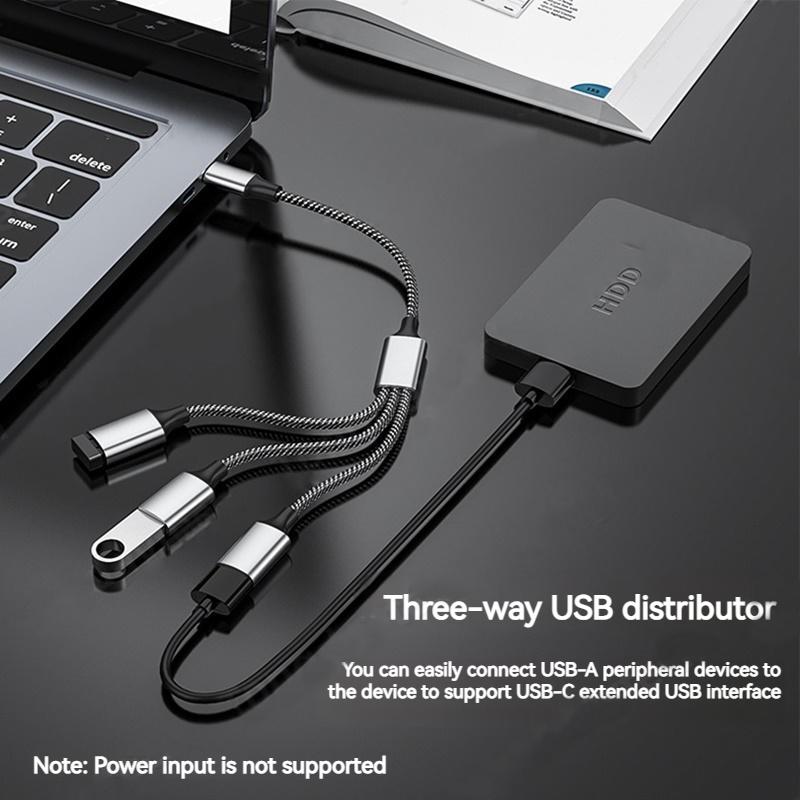 USB Type C HUB Расширители 4 Порта USB Кабель Разветвитель OTG Адаптер Высокоскоростной Передачи Портативный Конвертер Для ПК Компьютеров Ноутбуков
