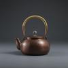 Hammered Copper Teapot Decorative Handmade Copper Kettle Vintage Design Tea Kettle Long-Lasting Stovetop Cookware Wrapped Handle
