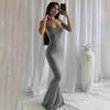 Women Dress Sexy Fashion Womens Kardashian Solid Color Sexy Slim Peach Hip Suspender Dress
