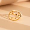 Модное полое кольцо из сплава Sense, простые нерегулярные двойные кольца, набор металлических колец Cold Ins Style, легкое роскошное женское кольцо Sense Commuter