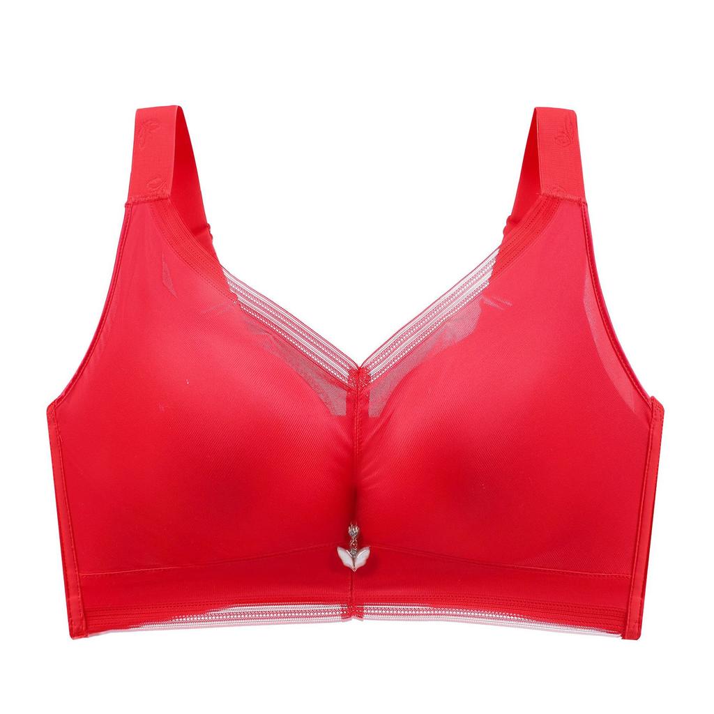 Sexy Large Size Adjustable Non-marking Underwear Female Thin Section of Large Breasts On The Support Anti-slip Polymerization To Collect Breasts Bra