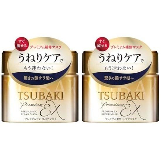 Tsubaki Premium EX Маска-уход для восстановления волос 180 г 2 набора Лечение Уход за поврежденными волосами Интенсивное увлажнение Улучшение качества