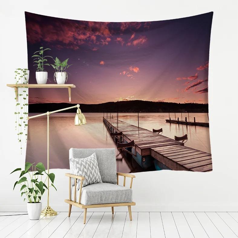 Отпуск с видом на море узор спальня гостиная гобелен украшение стены дома гобелен