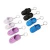 8Pcs Slipper Keychain Assorted Colors Soft Silicone Simple Stylish Hole Shoes Keychain for Backpack Clothes Decoration