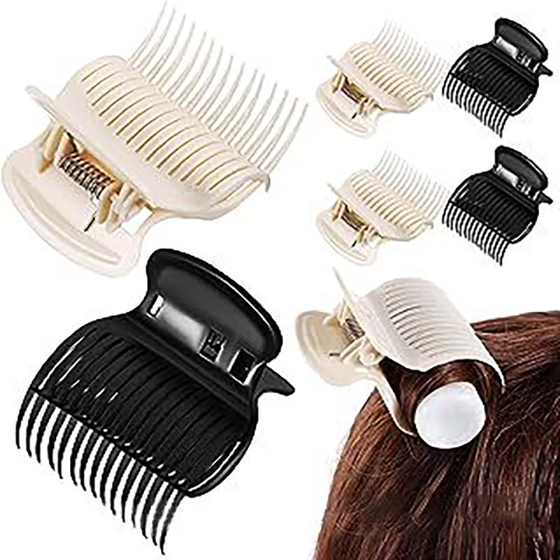 12 шт. зажимы для бигуди для волос, зажимы для термобигуди, зажимы для завивки волос, зажимы для салонной изоляции, черный/белый цвет