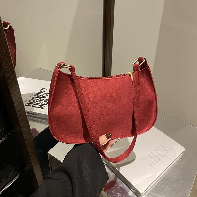 Дизайнерская сумка на одно плечо с подмышкой, женская, корейская, зимняя, модная, с текстурой, иностранная, в стиле полумесяца