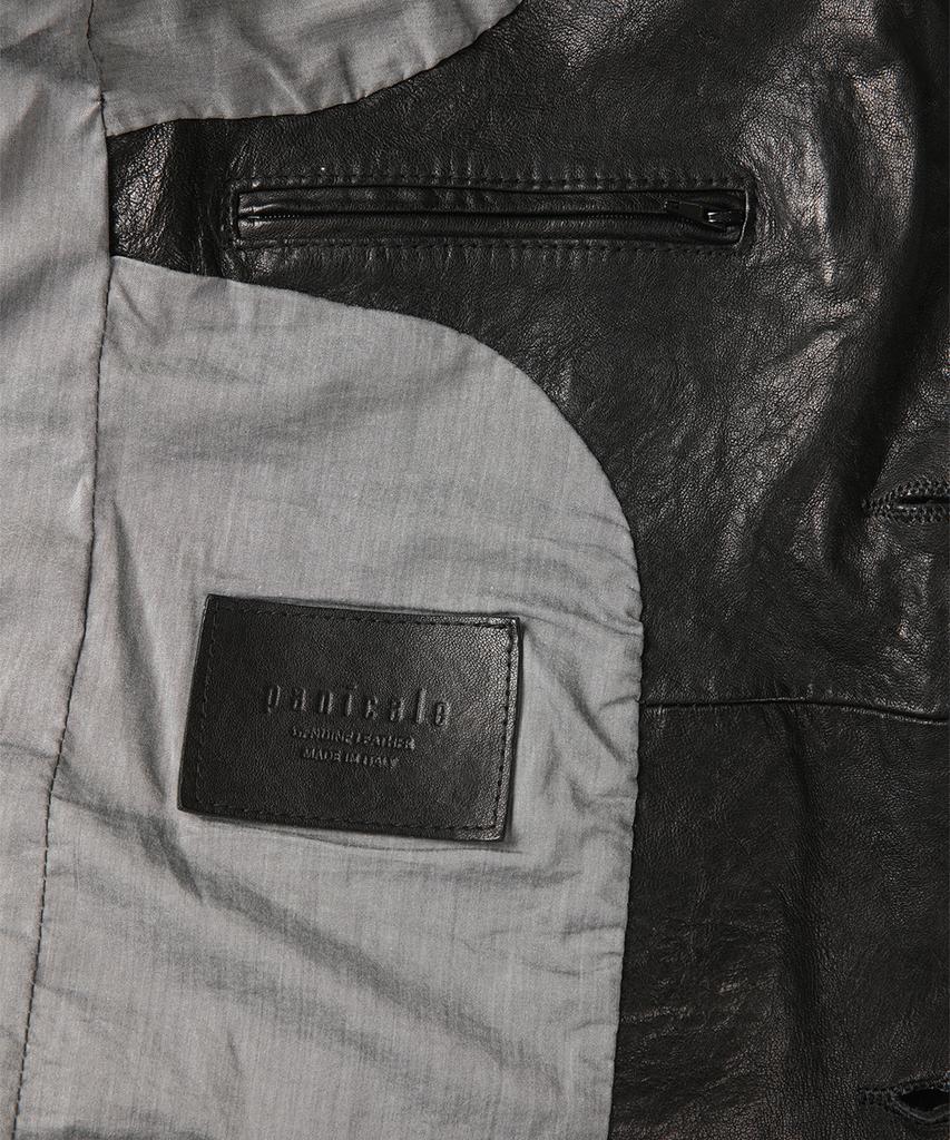 Panicale Black Vintage Lambskin Leather Blazer
