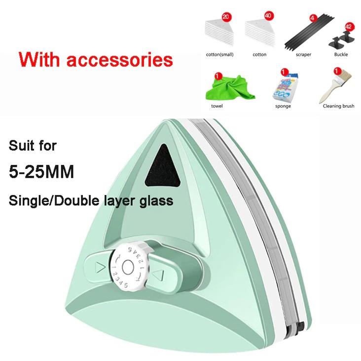 2025 Бытовой Офисный Специальный Очиститель Окон Магнитный Инструмент для Мытья Стекол Автоматический Слив Воды Двухслойный Скребок