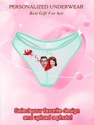 Женские сексуальные трусики с индивидуальным фото и рисунком в виде сердца, удобные трусики с низкой талией