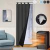 Стеганые 100% затемняющие дверные шторы для гостиной, прочные оконные шторы, люверсы, разделители комнат, зимние плотные тепловые шторы