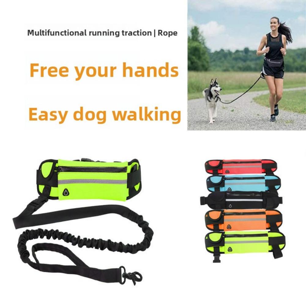 Sports Fanny Pack Dog Leash, Pet Running Leash, Dog Leash with Reflective Strip Outdoor Products