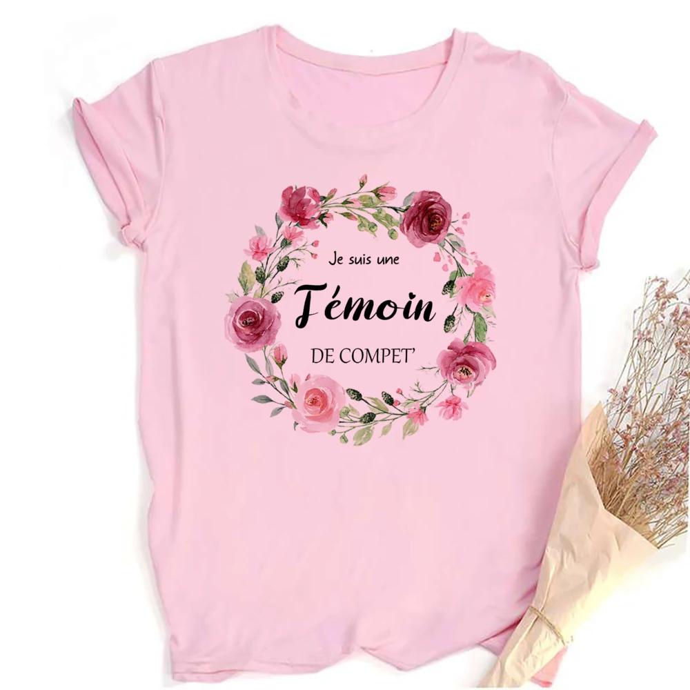Футболка с цветочным принтом Temoin, футболка для девичника, одежда для свидетелей на свадьбе, топ для подружек невесты, свадебный наряд, футболка