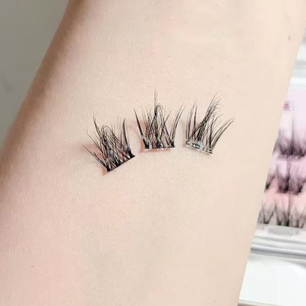 Natural Look Glue-free False Eyelashes Press On Segmented Eyelashes  Women's Beauty