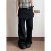 Women Black Gothic Baggy Pants Vintage Y2k Streetwear Oversize Pants Harajuku 90s Aesthetic Wide Leg Emo Trousers 2000s Clothes