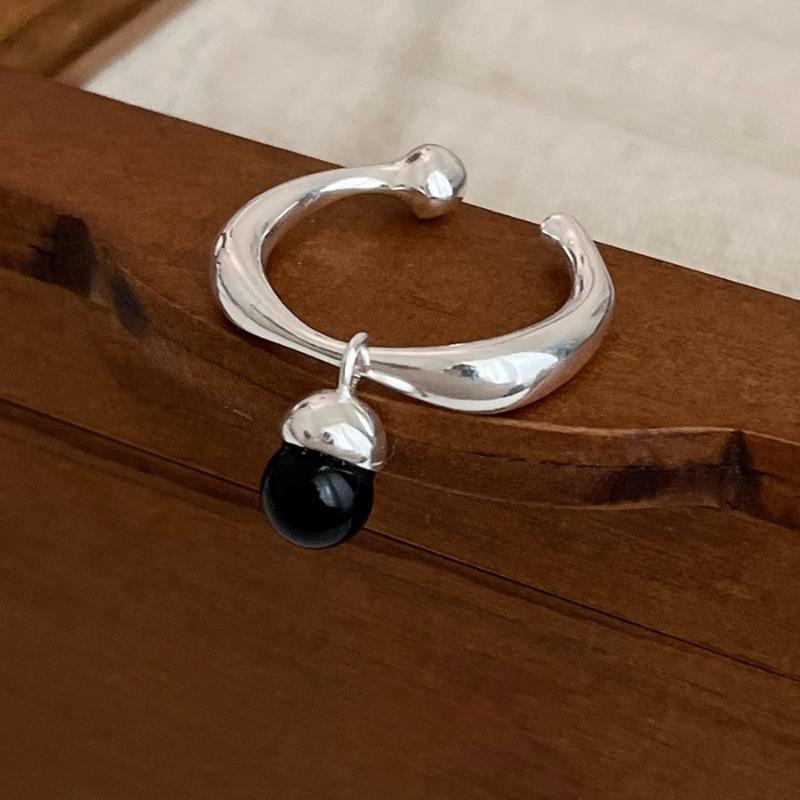 Серебряное кольцо 925 пробы, геометрическое, многослойное, с круглыми бусинами, женское, модное, панк, темперамент, гипоаллергенное, шарм, ювелирное изделие