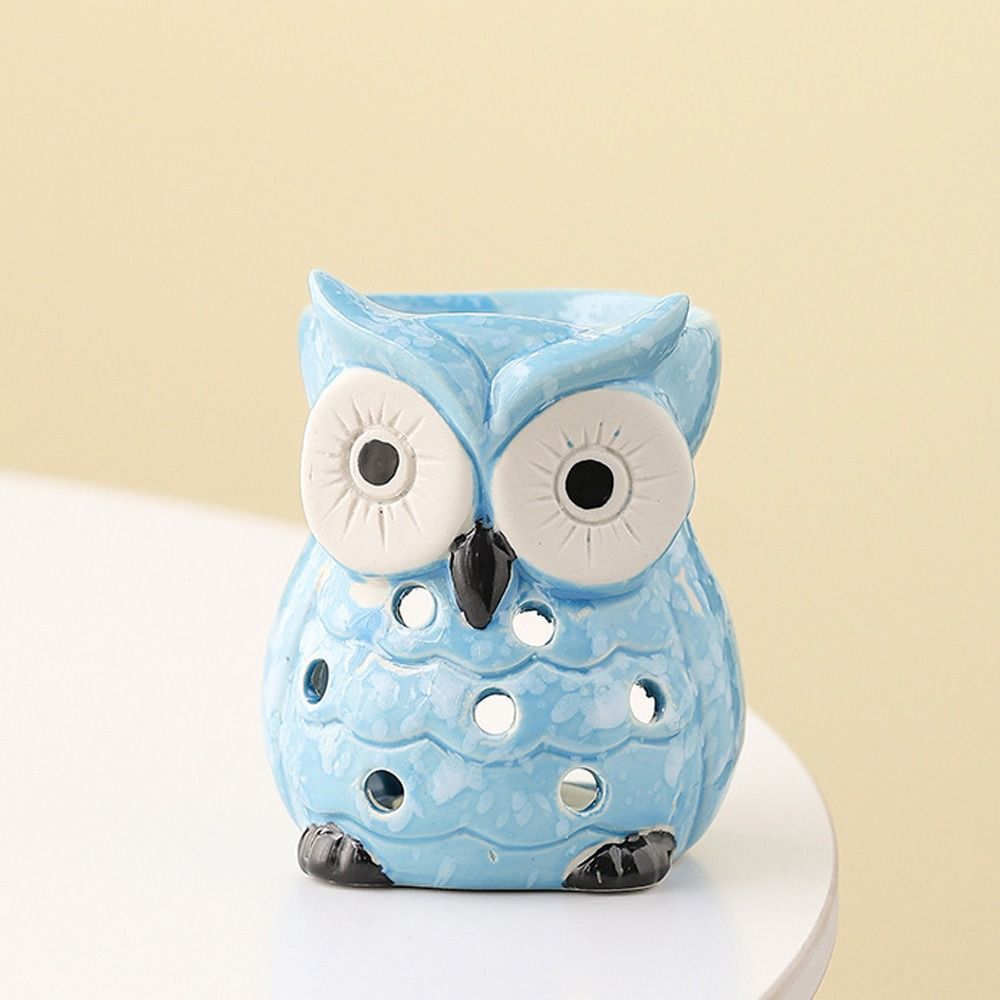 Керамическая аромалампа-сова Экологичная жаростойкая подставка для благовоний и свечей Расслабляющий контейнер для благовоний ручной работы Декор для дома