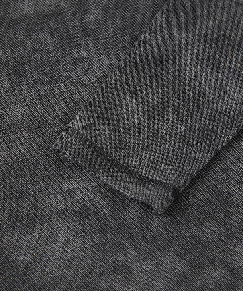 PANICALE Угольно-серая washed футболка с длинным рукавом для гольфа