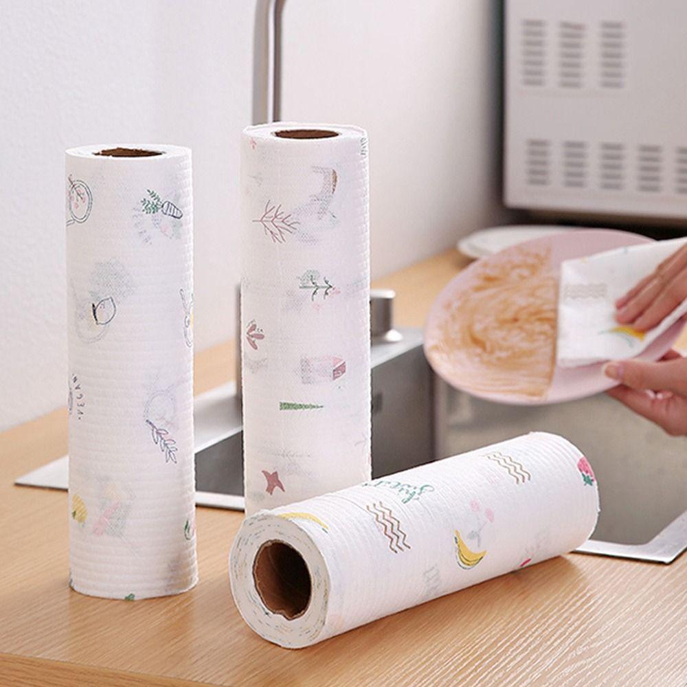 30/50/100/200pcs Thickened Non-woven Kitchen Paper Absorbent Towel Disposable Rags