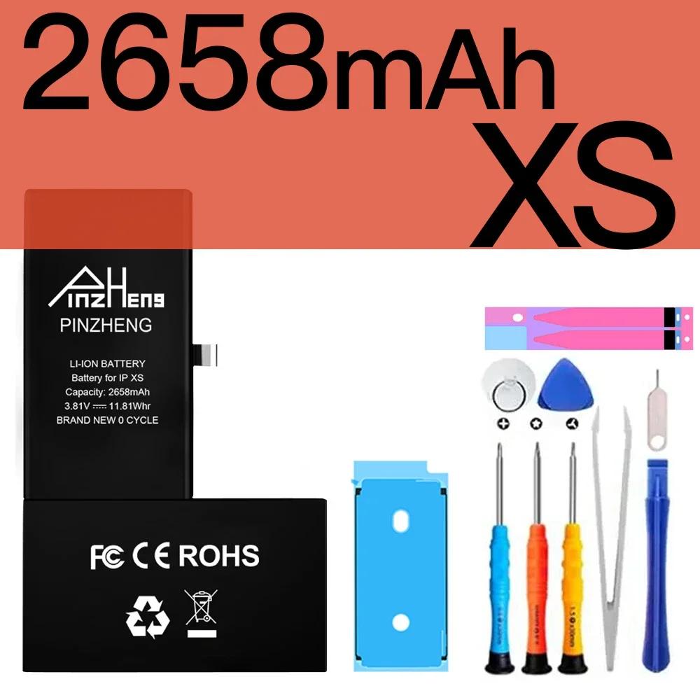 PINZHENG Real High Capacity Battery For iPhone 8 SE2020 6 6S 7 8Plus X Xs Max Xr Phone Replacement Batteries Warranty One Year
