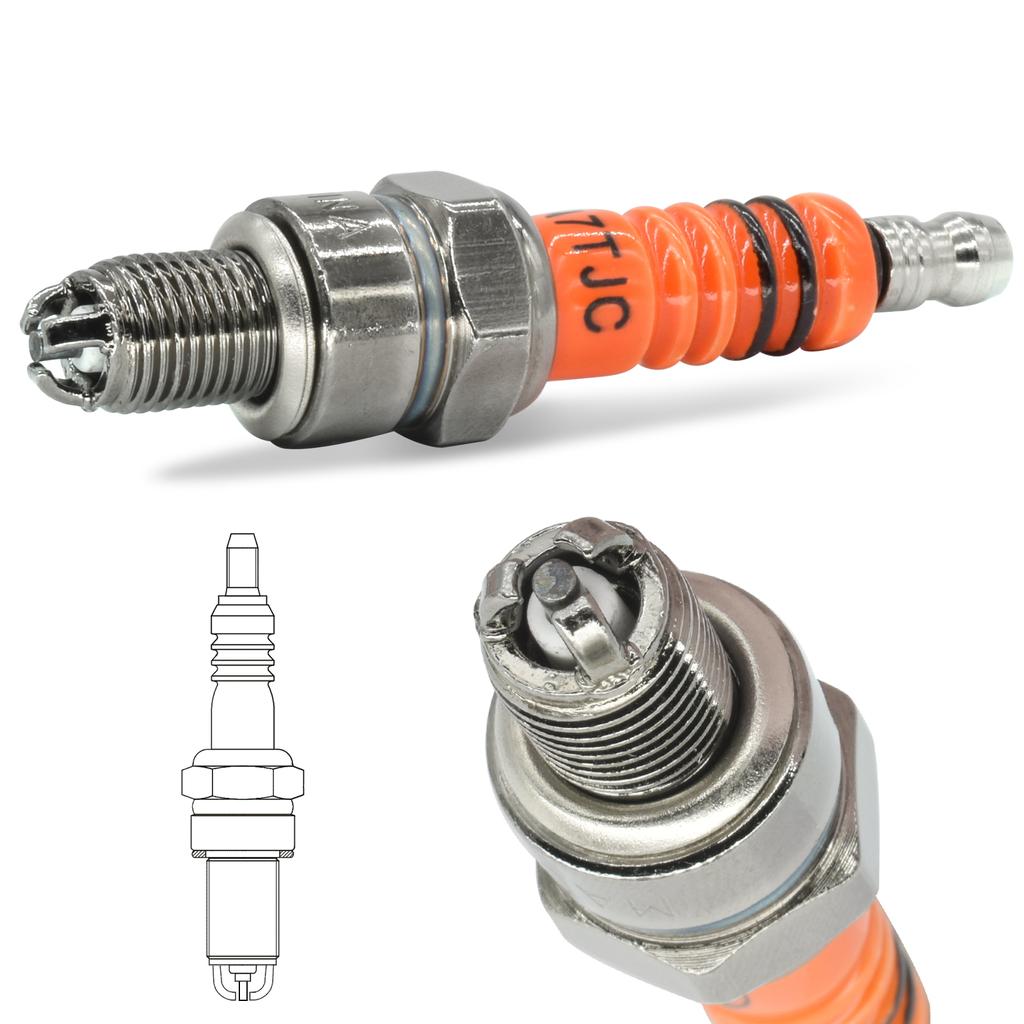 Свеча зажигания для Honda CR-F XR TRX CMT Suzuki DR-Z Yamaha Kawasaki Peugeot, двигатель мотоцикла, квадроцикла, скутера, 3 электрода CR7HSA