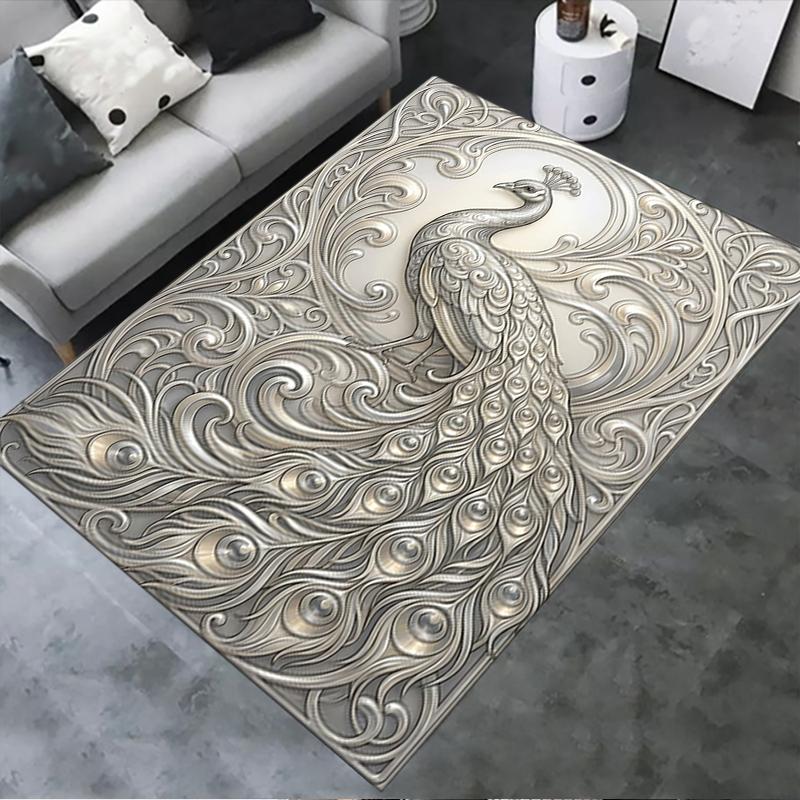 2025 New Peacock Carpet Rug for Living Room Bedroom Home Sofa Decoration,Kids play Non-slip Floor Mat119