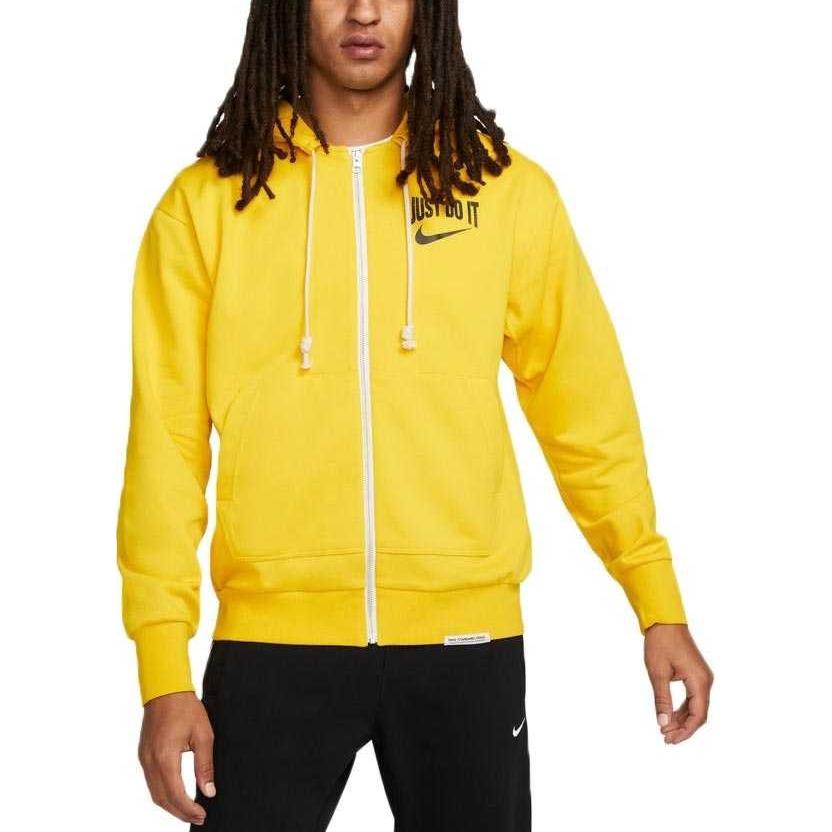 Nike Однотонная куртка с капюшоном на молнии Мужские куртки Желтые DV9449-735