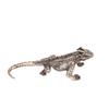 Alloy Lizard Statue Solid Animal Sculpture Desktop Ornament Simulation Animal Crafts Collection Home Decorations Accessories
