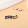 Starry Sky Cat & Piano Brooch: Geometric Musical Note Badge Gift