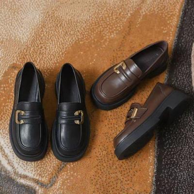 Платформа маленькие кожаные туфли женские туфли весна ретро Мэри Джейн лето черные одинарные туфли