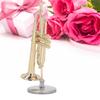  ature Trumpet   Brass Exquisite Design Romantic     Trumpet Model with Stand Case for Desk Bookshelf