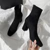 Autumn Winter Warm Cotton Women Stretch Sock Boots Fashion Elegant Back Zippers Shoes Thick Heel Laides Short Booties