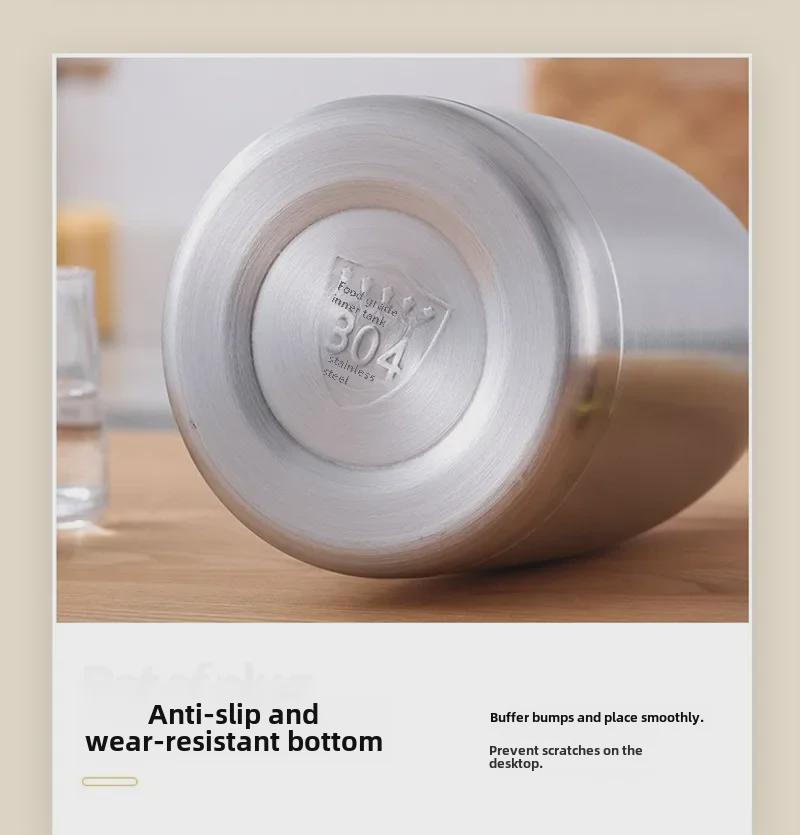 European Style Double Layer 304 Stainless Steel Insulated Hot Water Pot, Large Capacity for Hotel or Home Use
