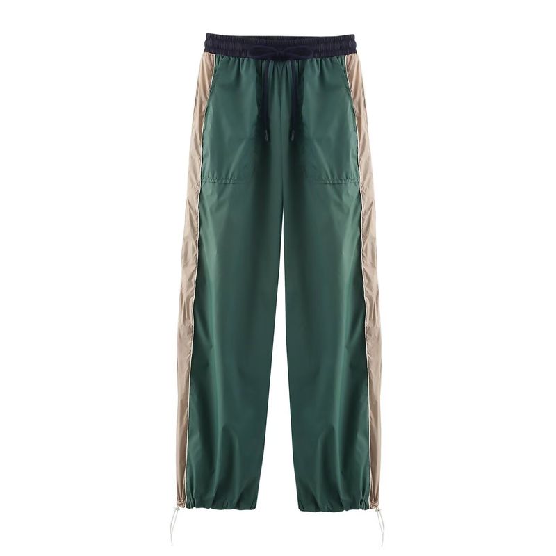 Kaslead New Women clothes Western Style Fashion Contrast Color Trim Outerwear Trousers 8073037 8073137