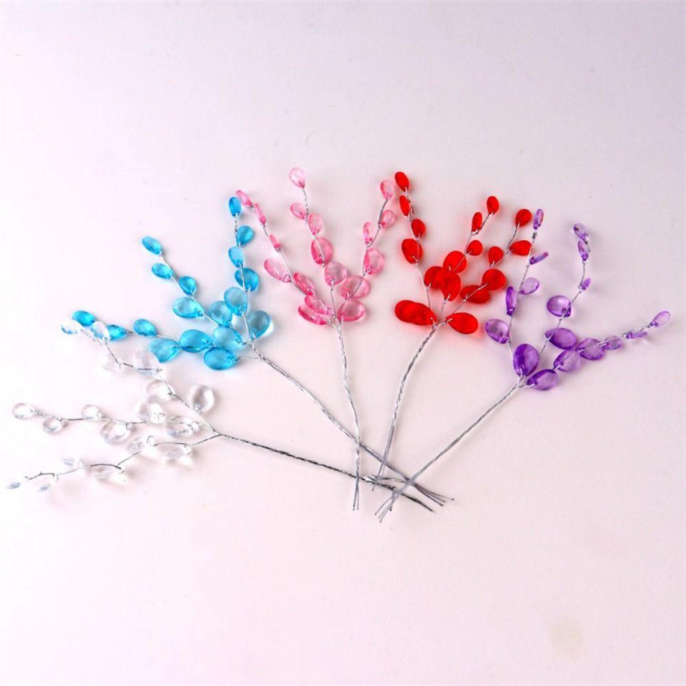 50 шт. Свадебная тиара, хрустальные бутоны, ветви, свадебная вечеринка, хрустальный цветок, искусственный букет, белый