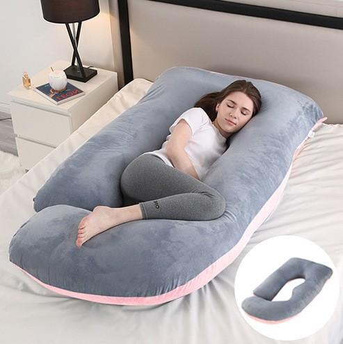 J-Shaped Maternity Body Pillow for Pregnant Women Side Sleeper Waist Support Removable Washable Cover Multifunctional Sleeping Aid