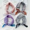 Summer Cotton And Linen 58X58 Small Square Scarf Leopard Print Neck Protection Small Scarf Decorative Travel Sunscreen Headscarf Women'S Scarf