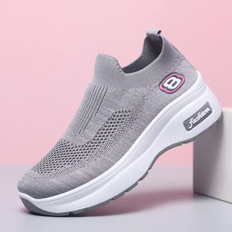 Обувь на мягкой подошве дышащая обувь из материала Flyknit спортивная обувь на платформе повседневная обувь универсальная обувь для увеличения роста