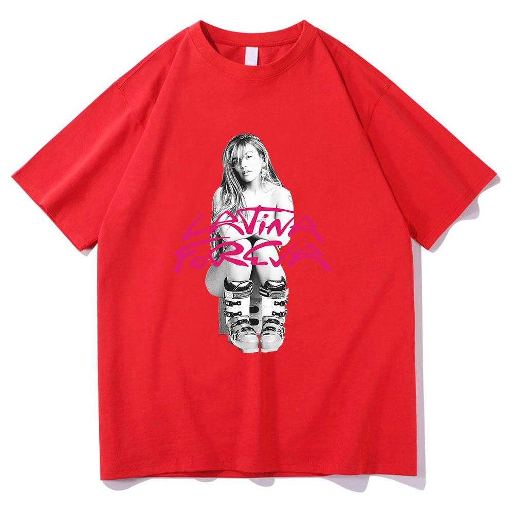 Fashion Karol G LATINA FOREVA T Shirt 2025 New Song Retro Men/women Clothing Harajuku Clothes Summer Cotton Graphic T Shirts