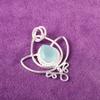 Украшения ручной работы из драгоценных камней Aqua Chalcedony, кулон из стерлингового серебра 925 пробы, уникальный дизайн, для женщин