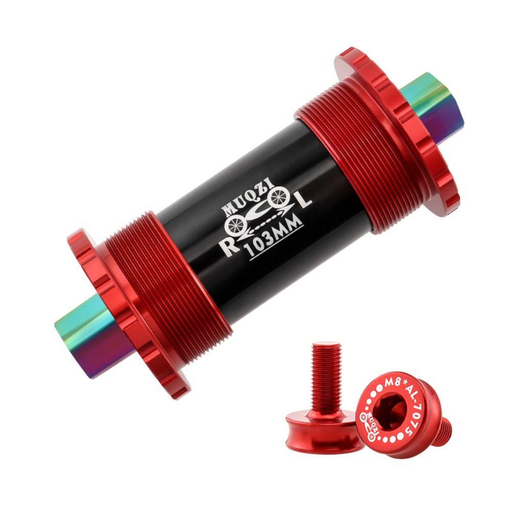 Square Titanium Alloy Bike Axle Crankset Part Sealed Bearing Bicycle Bottom Bracket Bike Crankset Shaft Bicycle BB Ceramic Axle