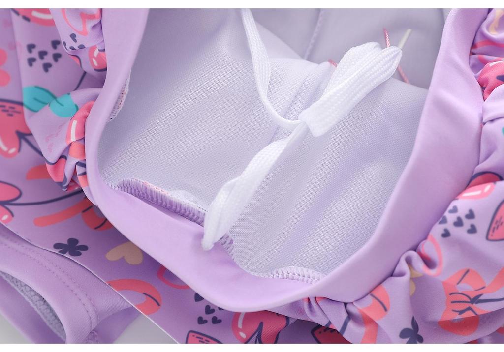 2026 Sleeveless Cartoon Two-Piece Swimsuit for Girls - Toddler and Small Children Skirt Style