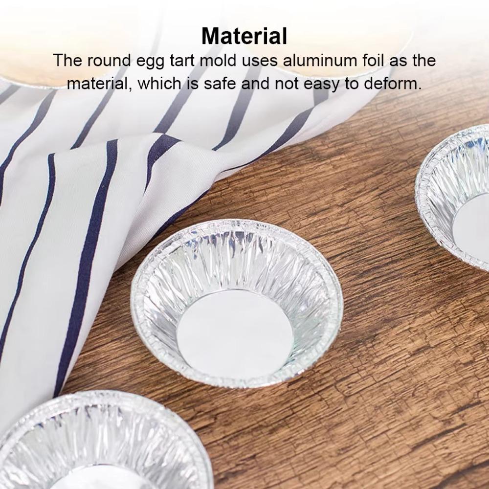 100 шт. Круглая форма для тарта, одноразовая форма для пирога, форма для торта, скорлупа, форма для яичного тарта, чашка для выпечки