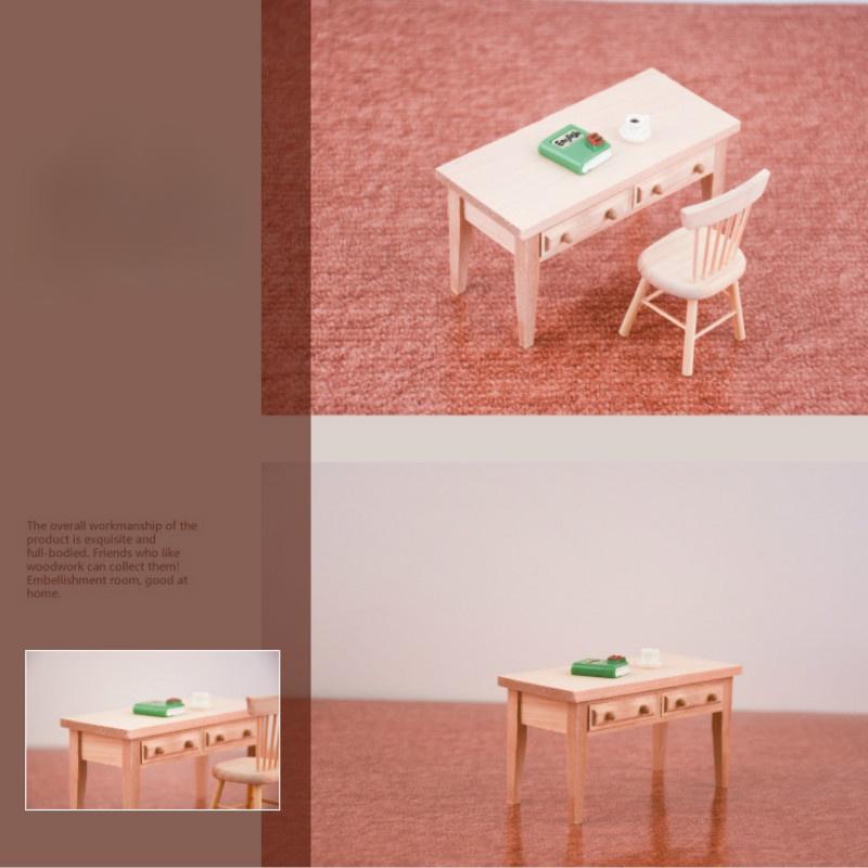 1:12 кукольных домиков, мини-мебель, мини-реквизит, имитация книжного стола, модель украшения стола
