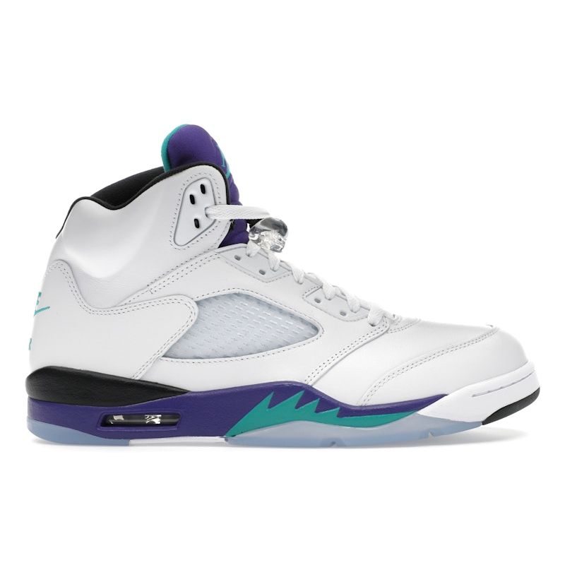 Air Jordan 5 Retro Grape 2025 Unisex Sneakers White New-Emerald Grape-Ice HQ7978-100