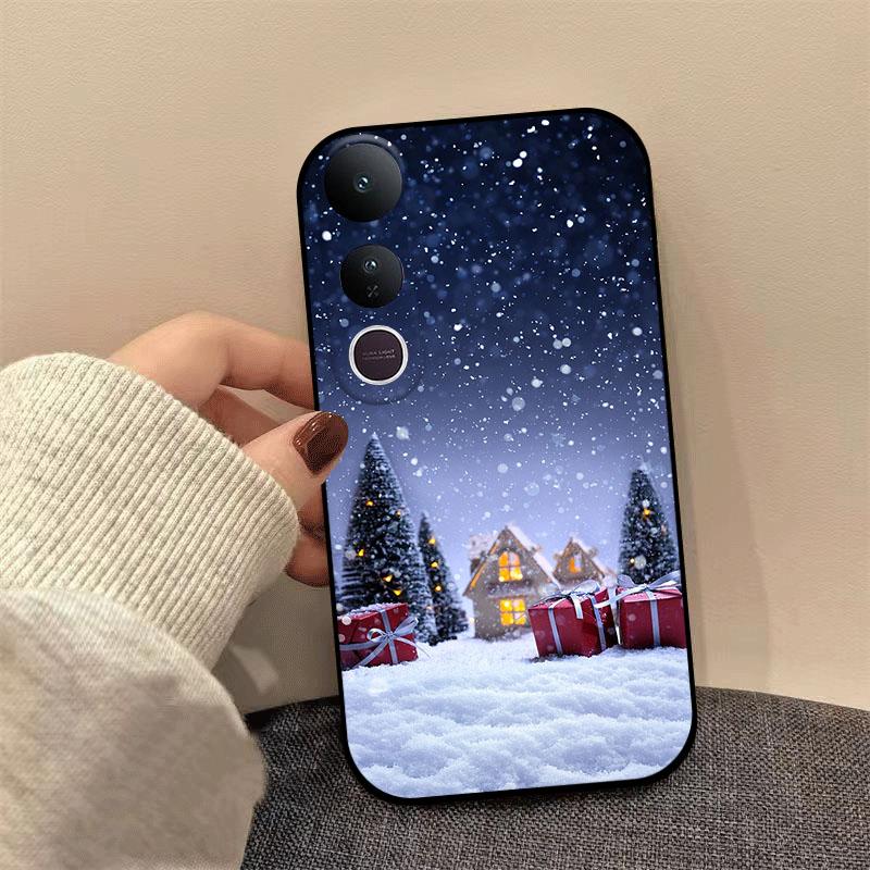 Чехол с рождественским принтом для Vivo V50 Lite V40 SE V50E V27E V25E Y39 Y29 Y38 Y28 Y27 Y53S Y33S Y17S Y19S Мягкий ТПУ Чехол-бампер для телефона
