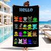 Colorful Sprun-ki Robot Party Beach Towel, Microfiber Beach Towel, Perfect For Pool, Beach, Travel, Home Decor Beach Party Fan gifts
