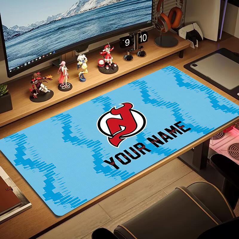 New Jersey Devils Print Cushion Non-slip Laptop Tablet Big Mousepad XXL Mat Mini PC Playmat With Lock edge