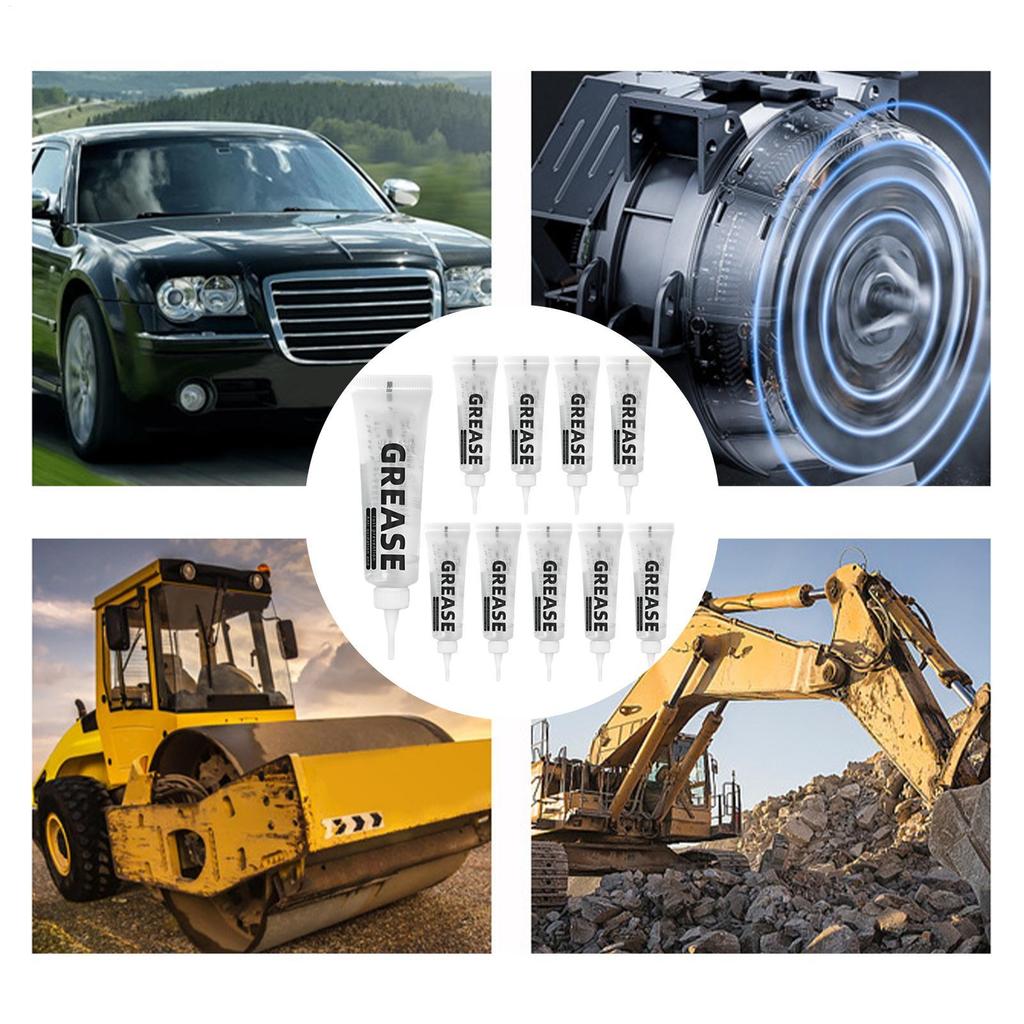 10pcs 10g Transparent High-temperature Grease Automotive Mechanical Bearings Gears Doors Wear-resistant Lubricating Oil