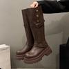 Long Tube Boots for Women  Autumn and Winter New Item  Thick Leg Height Increasing Knight Boots for Women
